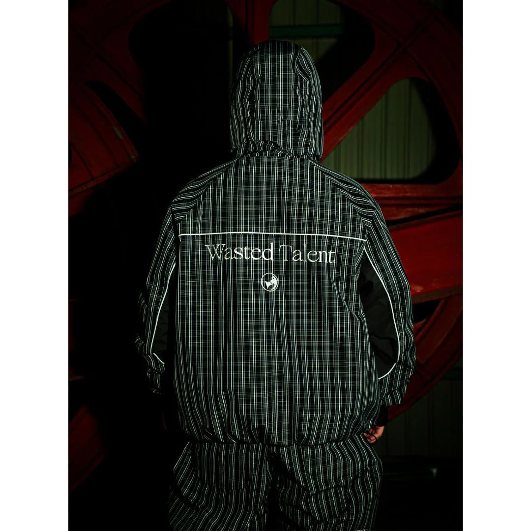 Wasted Talent X Nomadik]Outerwear Pants // Check Grey – Wasted