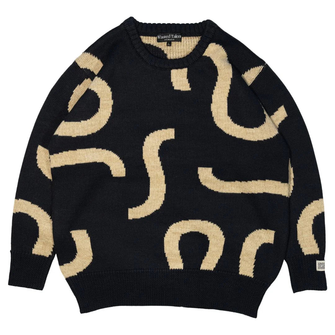 [Wasted Talent X Nomadik]<br>Jacquard Sweater // Blue / Beige
